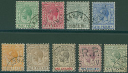 1912-19 MCCA Set FU, SG.81/89. (9) Cat. £425 - Altri & Non Classificati