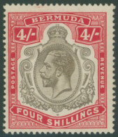 1918-22 MCCA 4s Black & Carmine Showing The 'nick In Top Right Scroll' Variety, M, SG.52bc. (1) Cat. £325 - Autres & Non Classés