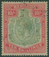 1918-22 MCCA 10s Green & Red On Pale Bluish Green Showing The 'damaged Leaf At Bottom Right' Variety, Lightly Used, Colo - Other & Unclassified