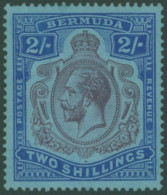 1924-32 MSCA 2s Purple & Bright Blue On Pale Blue Showing The 'break In Lines Below Left Scroll' Variety, Fine M, SG.88e - Other & Unclassified