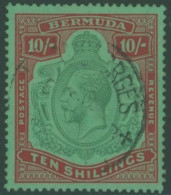 1924-32 MSCA 10s Green & Red On Deep Emerald, VFU, SG.92g. (1) Cat. £275 - Sonstige & Ohne Zuordnung