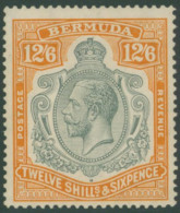 1924-32 MSCA 12/6d Grey & Orange, Showing 'gash In Fruit & Leaf' Variety, Centred Low, M (toned Gum), SG.93g. (1) Cat. £ - Autres & Non Classés