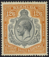 1924-32 MSCA 12/6d Grey & Orange M, Showing The 'break In Scroll' Variety, SG.93a, Cat. £700. - Sonstige & Ohne Zuordnung