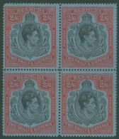 1942 2/6d Black & Red/grey Blue Line Perf 14¼, UM Block Of Four With Usual Gum Toning, SG.117a, Cat. £2400+ - Altri & Non Classificati