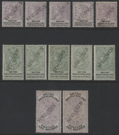 1888 Set 1d To £5, Optd SPECIMEN, Diagonally Fine O.g, SG.10s/21s, Rarely Offered Set, Cat. £1000 (12) - Andere & Zonder Classificatie