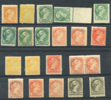 1873-1929 Montreal Printing Small Queen, Unused & M Selection With 1c (4) - One Unused, 2c (6) Incl. One Marginal, 3c (9 - Other & Unclassified