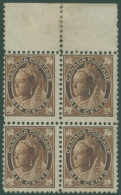 1897-98 6c Brown Top Marginal Block Of Four, UM (minor Gum Crease & Tiny Rust Spot, Centred High To Left), SG.147, Cat.  - Other & Unclassified