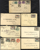 1898-1901 Imperial Penny Postage Covers (6) & A Front With The Different Shades Of Printing, Four Used In 1899 Other 190 - Autres & Non Classés