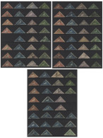 TRIANGLES: Large U Range Comprising 1d (20), 4d (31), 6d (20), 1s (19) + One Forgery, Mixed Printings, Shades & Papers,  - Other & Unclassified