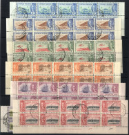 1950 KGVI Defins 3d To 10s (7 Vals) Each Bottom Two Rows (blocks 10) With Full Margin Showing Bradbury Wilkinson Inscrip - Other & Unclassified