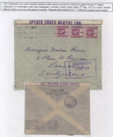 KGV Cover & Postcard Collection, Written Up On Display Leaves, Incl. Registered Mail, Censored, Open Under Martial Law,  - Autres & Non Classés