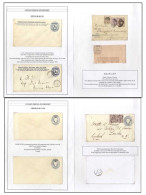 QV & KEVII Postal Stationery Collection, Written Up On Display Leaves, Incl. Envelopes, Surcharges With 5c On 4c Ovpt In - Other & Unclassified