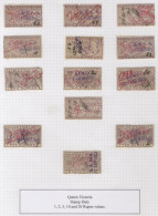 REVENUES: QV To Mainly KEVII (some Later) M & U Collection, Written Up On Display Leaves, Incl. Stamp Duty With 1872 To  - Andere & Zonder Classificatie