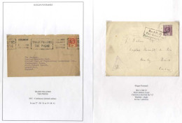 SLOGAN POSTMARKS KGV To 1960's (mainly) Collection On Leaves, Predominantly Covers With English & Sinhalese Cancels, Som - Otros & Sin Clasificación