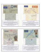 AIRMAILS Collection Of Covers & Airmail Letter Sheets, Many On Written Up Display Pages, Incl. First Flights, 1936 Indo- - Other & Unclassified