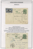 KGVI & Early QEII Postal Stationery Collection, Written Up On Display Leaves, Some With Additional Stamps, Good To Fine. - Other & Unclassified