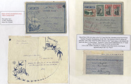 KGVI Cover Collection Incl. Air Letters, Free Xmas Mail Picture Letter Card, Censored, VAD Maritime Mail, Registered, 19 - Autres & Non Classés