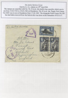 KGVI Group Of Envelopes, Written Up On Display Leaves, With Various Censor Marks, Covers - Some With Multiple Frankings, - Andere & Zonder Classificatie