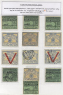 War Contribution Labels: 1941 Collection Comprising 5c M (3), U (3), 10c M (4) & U, 10c With Red V Ovpt M & U, Also 5c & - Otros & Sin Clasificación