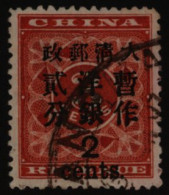 1897 (Jan) Surcharge Type 19, 2c On 3c Deep Red, VFU By Shanghai 'Dollar Chop' In Brown, SG.89, Cat. £200 (1) - Other & Unclassified