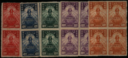1949 (May-June) Labour Day Set In Blocks Of Four, Perf 14 On Outer Edges But Imperf Between, Unused As Issued, SG.NC313B - Andere & Zonder Classificatie