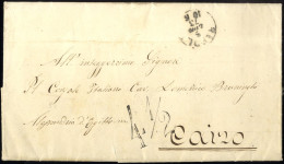 1873 Incoming Folded Letter To Cairo From Naples (5 June) Via Brindisi (7th June) Arriving 11th June When A '4½' Tax Mar - Other & Unclassified