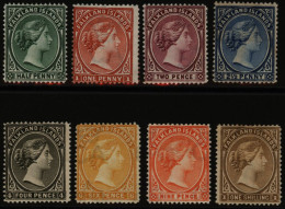 1891-1902 CCA (upright) Set, Part O.g. (1s Slight Tones), SG.17b/38. Cat. £225 (8). - Otros & Sin Clasificación