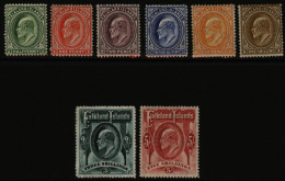 1904-12 MCCA Set M, 1s Tone Patch, 3s & 5s Slighty Toned Gum, SG.43/50, Cat. £475 (8) - Andere & Zonder Classificatie