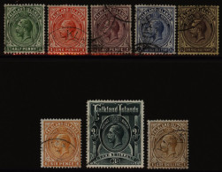 1921-28 MSCA Set, VFU, 6d Perf Faults, SG.73/80, Cat £275 (8) - Other & Unclassified