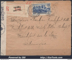 FRANCE N° 392 SEUL SUR LETTRE POUR FRANCFORT DU 15/04/1941 + CENSURE ALLEMANDE - Briefe U. Dokumente