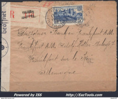 FRANCE N° 392 SEUL SUR LETTRE POUR FRANCFORT DU 15/04/1941 + CENSURE ALLEMANDE - Covers & Documents