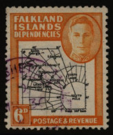 1946 Thick Map 6d Showing 'extra Island' Variety, VFU, SG.G6aa. (1) Cat. £325 - Otros & Sin Clasificación