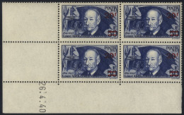 1941 20f On 50f Air Lower Left Corner Marginal BLOCK OF FOUR, SG.689, Cat. £200+ - Sonstige & Ohne Zuordnung