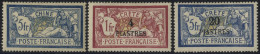 FRENCH PO's IN CHINA 1902-06 5f Deep Blue & Buff 'Merson' M - Minor Gum Thin, SG.47, PO's In CRETE 1903 4pi On 1f & 20pi - Autres & Non Classés