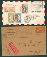 GUADELOUPE 1935 April 27th PAA First Flight Cover Point A Pitre - Port Of Spain & Onto St. Lucia With Cachet, 1936 Aug 4 - Andere & Zonder Classificatie