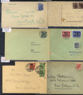 SOVIET ZONE Overprints On Cover Incl. Scarcer Red 'BERLIN' On 30pf To USA, Black Opt On 50pf; 3 Covers With H/stamped '1 - Andere & Zonder Classificatie