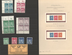 ALLIED ZONES M Or UM Collection/accumulation Incl. 1946 Numeral M/Sheet Imperf & Perf M (Cat. £165), 1948 Type A2 & A3 O - Andere & Zonder Classificatie