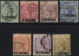 1889 Spanish Currency Set, Good To FU, SG.15/21, Cat. £275. (7) - Other & Unclassified