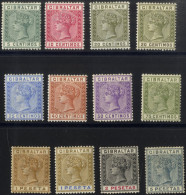1889-96 Spanish Currency Set, M (1p Bistre Toned, 2p & 5p Re-gummed), Cat. £225. (12) - Autres & Non Classés