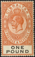 1925-32 MSCA £1 Red Orange & Black, Fine M, SG.107, Cat. £190. (1) - Otros & Sin Clasificación