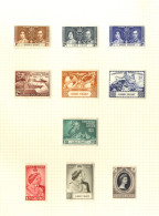 1935-48 M Collection On Leaves Incl. 1935 Jubilee, 1938 Defin Set, 1935-48 M Collection On Leaves Incl. 1935 Jubilee, 19 - Andere & Zonder Classificatie