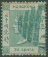 1863-71 24c Green Used Treaty Port Barred Oval 'NI' For NINGPO In Blue (Type A), Minor Tones, SG.Z659, Cat. £475 (1) - Andere & Zonder Classificatie