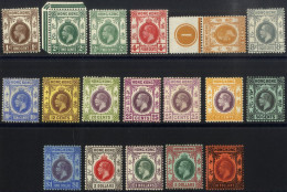 1912-21 MCCA Set, Good M (10c Unused, 25c Type B Gum Crease), SG.100/116, Cat. £2000. (18) - Andere & Zonder Classificatie