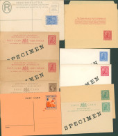 POSTAL STATIONERY Group Of SPECIMEN Covers (10), Wrappers & Postal Cards Incl. QV 1½d Postcard, KEVII 1d Reply Paid Card - Andere & Zonder Classificatie