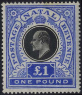 1902 CCC £1 Black & Bright Blue, Fine M, SG.142, Cat. £350 (1) - Other & Unclassified