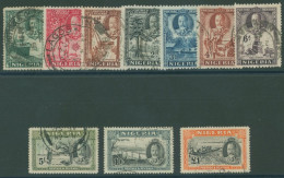 1936 Pictorial Defin Set (excl. 1s & 2/6d) VFU, SG.34/40, 43/5. (10) Cat. £425 - Other & Unclassified