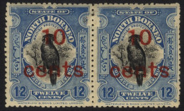 1916 10c On 12c Palm Cockatoo In A Horizontal M Pair Incl. 'S Inverted' Variety. (2) Cat. £240 - Other & Unclassified