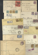 1902-14 Group Of Covers (16) And A Front, All Appear Commercial, Eight Registered, To England, Switzerland, USA, Germany - Other & Unclassified