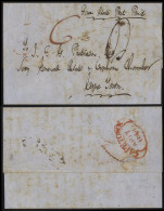 1861 (Apr) Entire (no Side Flaps) From Bloemfontein To Cape Town, Marked 'Free State Post Paid,' Rated '6' In Black And  - Andere & Zonder Classificatie