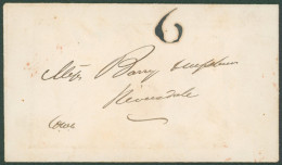 1866 (21 Jan) Envelope (with Letter) From Bloemfontein To Riversdale Showing M/s '6' And, On Reverse, Red Colesburg (3.2 - Autres & Non Classés